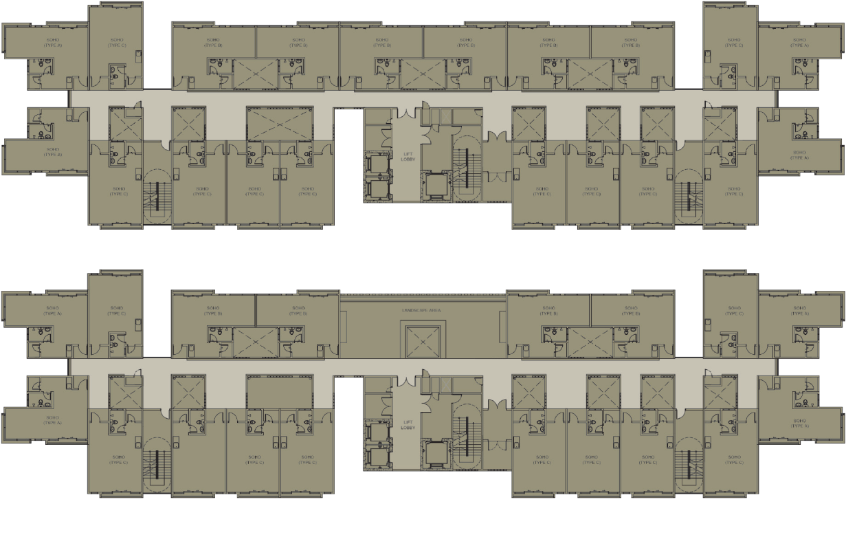 Floor Layout Plans SOHO Trio Permai